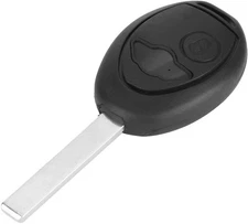 for Mini Cooper key fob cover - Qiilu Key Fob Case, 2 Buttons Black Car... 