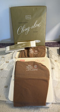 Vintage 2 Pr. Nylon Stockings Sears Cling-alon Hosiery B 11-12 Statuesque Honey