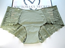 VICTORIA'S SECRET PINK No Show Hiphugger Panty S M L XL Green NWT Lace Trim Back
