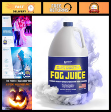Fog Machine Fluid 1 Gallon - Long-Lasting Fog Juice for Water-Based Foggers, Ind