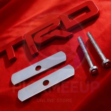 Tr-d Front Grill Hood Grille Emblem 3d Red Badge With Screw Fitting For Tacoma