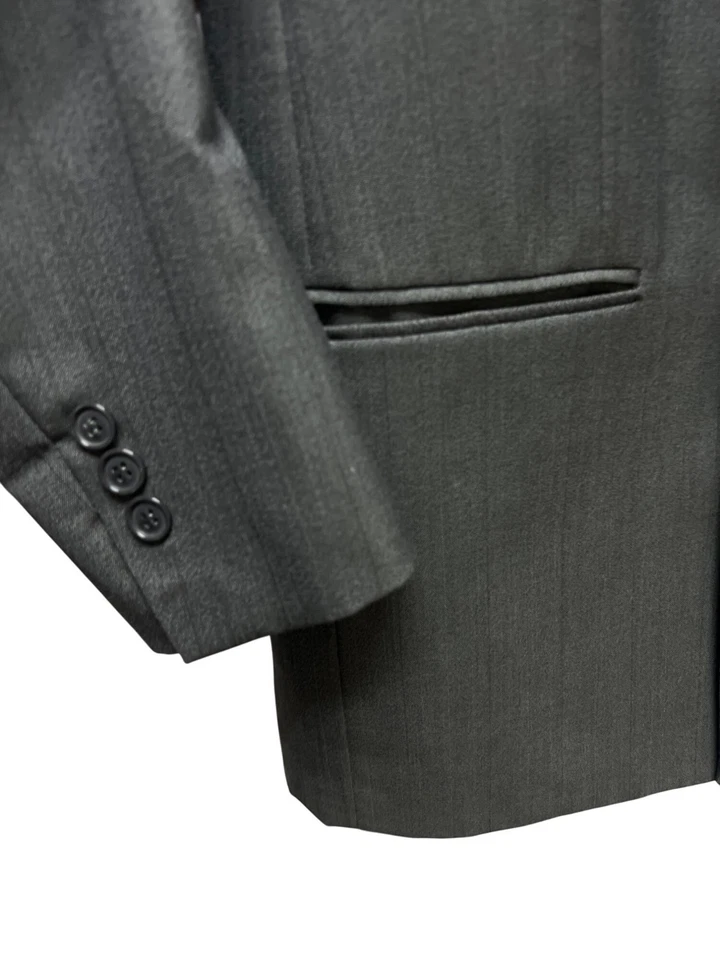 Yves Saint Laurent винтажный 90-х серый шерсти двубортный блейзер - Изображение 4 из 4