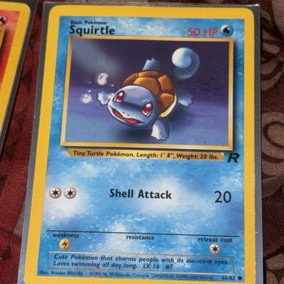 pokemon rocket 1999 wotc authentic squirtle diglett zubat charmander