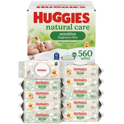 Huggies Natural Care Sensitive 56 Count (Pack of 10), 56 10)