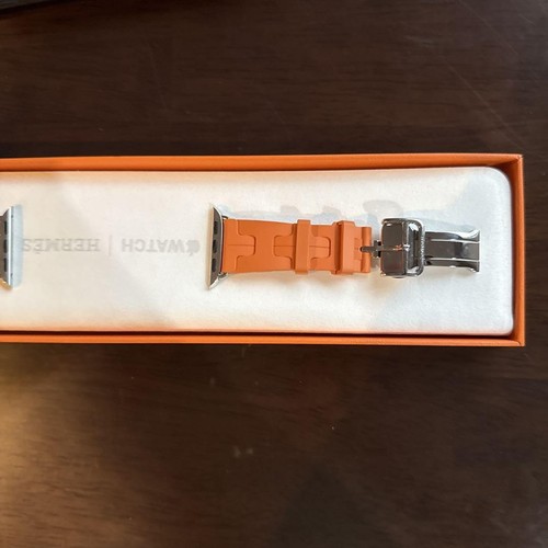 HERMES Orange Stainless Steel Band 41mm Fits 41mm 42mm Watches Swiss Made - Zdjęcie 6 z 7