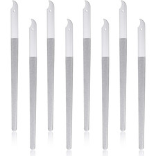8 Packs Diamond Nail File Stainless Steel Double Sided Metal Buffer Fingernail T