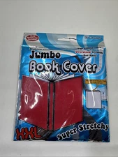 It's Academic Jumbo Oversize Book Cover Red Free Bookmarks Included Stretchy