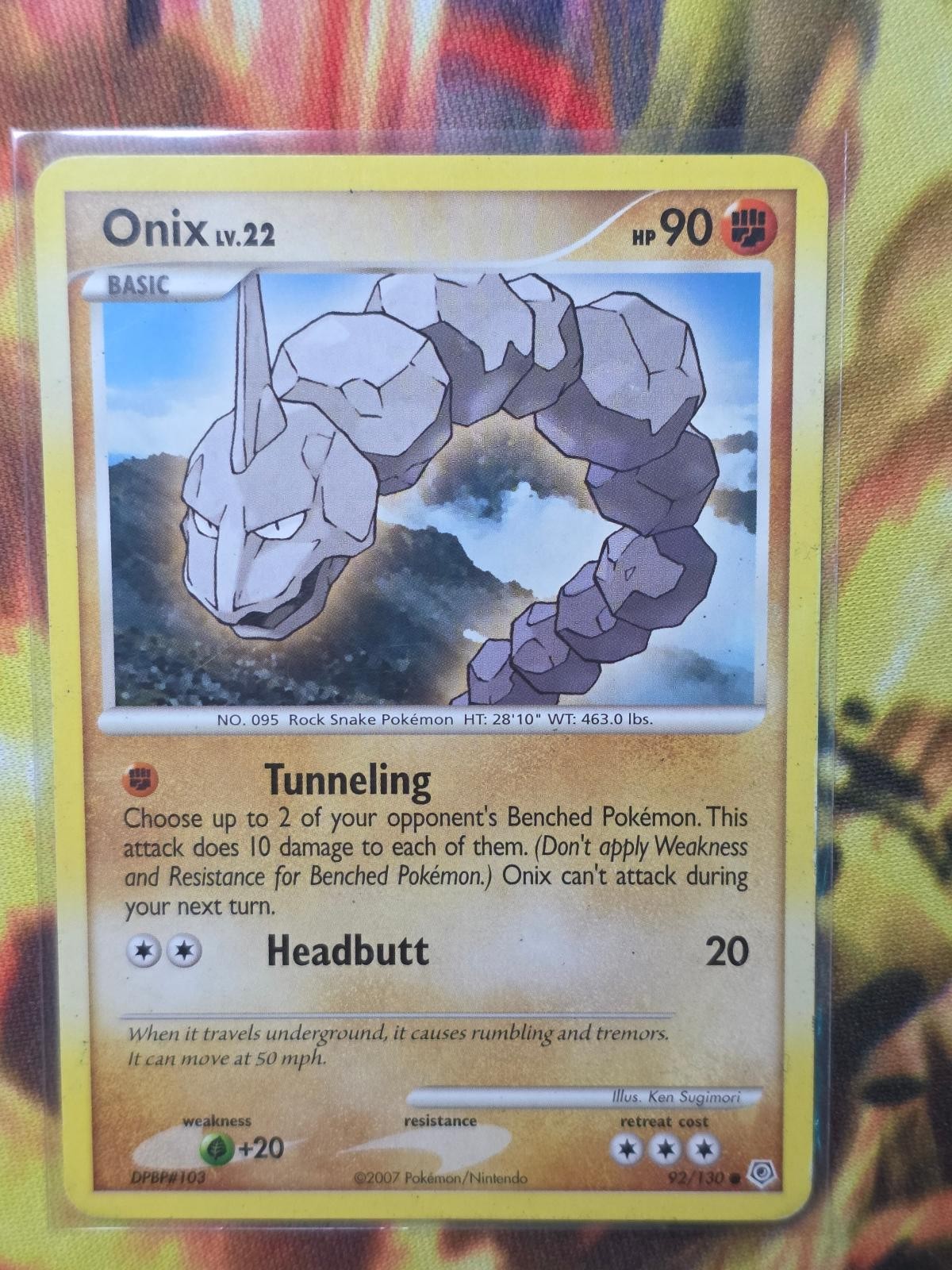 ONIX 92/130 Common Diamond & Pearl Pokemon Lightly Played