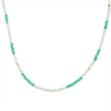 aget Colored stone Necklace K10YG Total 1.7g