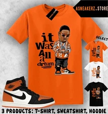 Shirt Matching AJ 1 High OG Shattered Backboard Match Sneaker Sneakerhead Biggie