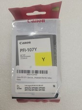 Genuine Canon PFI-107Y Yellow 130ml Ink cartridge Expiration 2024-FREE SHIPPING