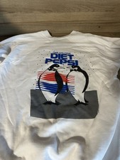 one calorie diet pepsi vintage sweatshit 1990 Delta Fifty-fifty Made In USA XL