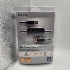 Belkin Easy Transfer Cable For Windows 7 New In Box - Sealed 8 ft USB 2.0