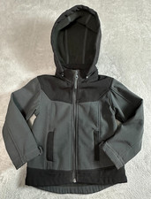 Jumping Beans Hooded Jacket Coat Boy's Size S 4 Gray and Black Removable Hood