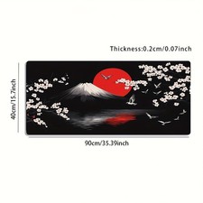 1pc Large-sized Esports Gaming Mouse Pad Featuring a Traditional Japanese-styl