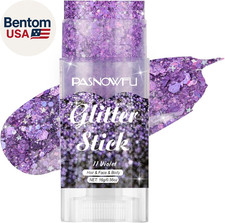 Violet Body Glitter Stick, Purple Face and Body Glitter for Women and Girls, Hai