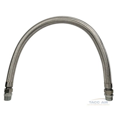 1.25'' x 48'' Braided Stainless Steel Flexible Compressed Air Line Flex Hose 1-1/4