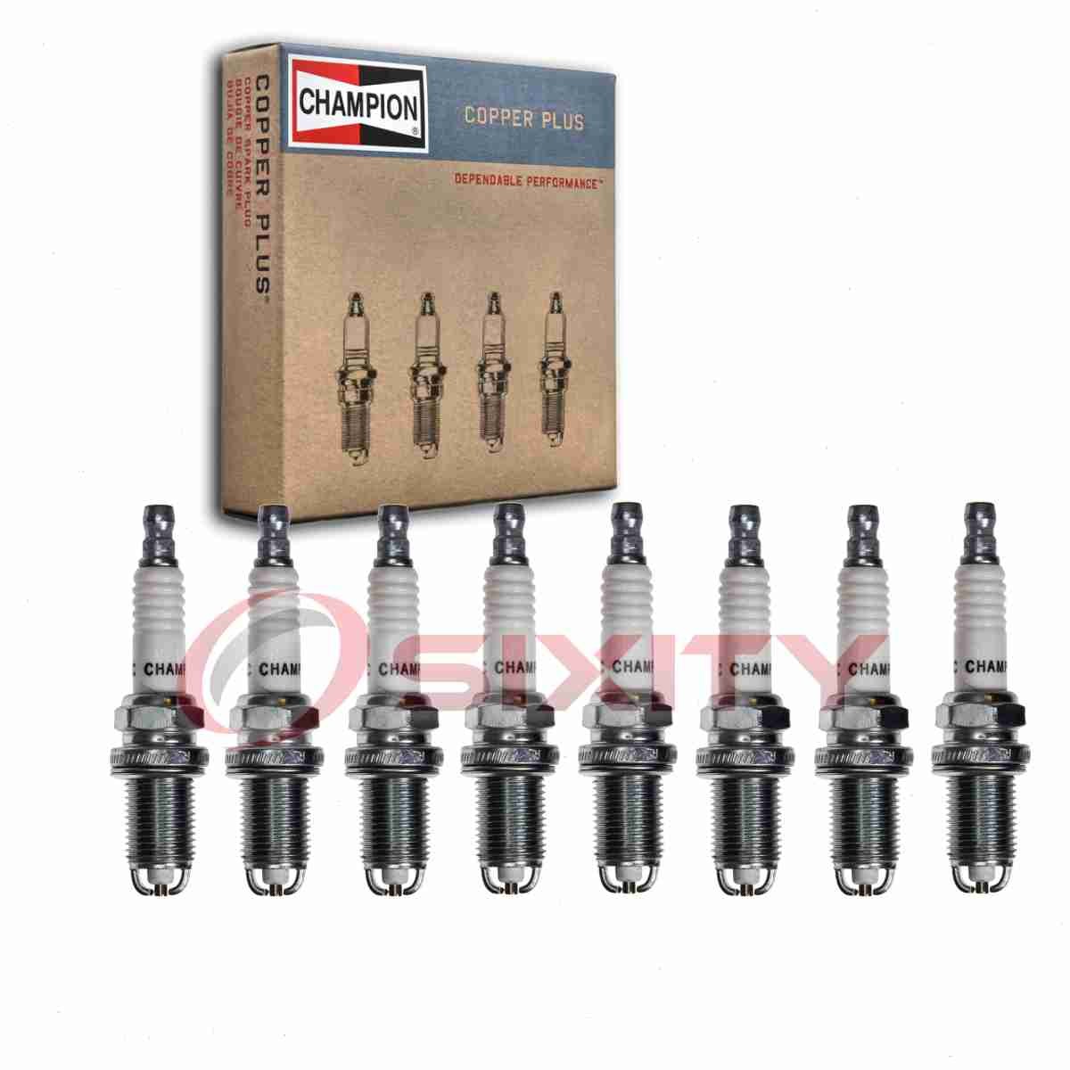8 pc Champion Copper Plus Spark Plugs for 1997-2003 BMW 540i 4.4L V8 zl