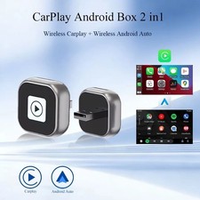 2in1 Wired to Wireless CarPlay Adapter Android Auto Dongle Plug And Play Smart A
