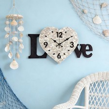 Love Clock Ornament Silent Quiet Modern Wall Art Decoration Valentine's Day