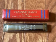 Vintage Hohner Marine Band Harmonica Key of C - Very Good Condition