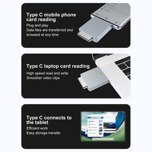 Type B Card Reader Aluminum USB 3.2 Gen2 10Gbps Portable Memory Card Reader BEA