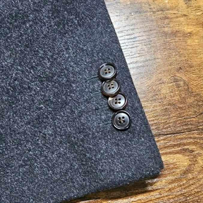 Suitsupply Men Charcoal Grey Pure Wool Overcoat J460I04 Size 38R - product detail image 2