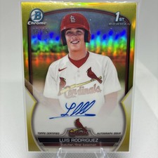 2023 Bowman Chrome #CPA-LR Luis Rodriguez Prospect Autographs Yellow /75
