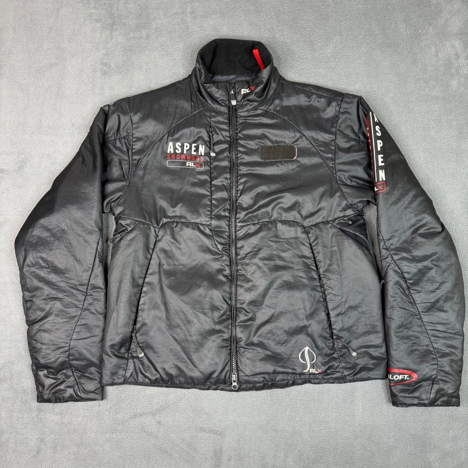 RLX Ralph Lauren Aspen Snowmass PrimaLoft Puffer Jacket Mens Black Size Medium