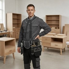 Tool Belt with Suspenders Multifunctional Electrician Tool Bag Heavy Duty Tool