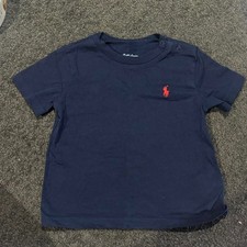 POLO RALPH LAUREN BABY BOY TEE T-SHIRT NAVY WITH RED PONY SIZE 9 MONTHS (9M)