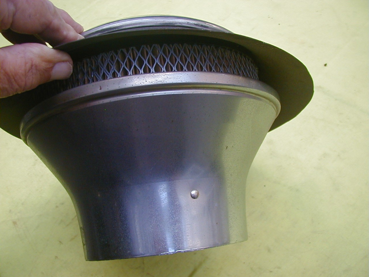 CUSTOM RAT ROD AIR CLEANER HOT ROD 4BBL 5” HOLE USES STANDARD FILTER