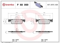 Brembo Bremsbelagsatz, Scheibenbremse Vorderachse U.A. FüR Dacia, Renault