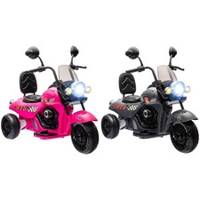 6V 3 Wheel Electric Motorcycle for Kids w/ Headlights, Music