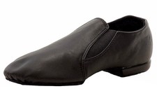 Dance Class Women's Pro Jazz Boot Black Leather Jazz Dancing Shoes Sz: 5