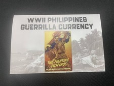 Philippines WWII Guerrilla Currency 1944 10 Pesos in Folder
