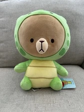 Milk Mocha Bear in Turtle Mocha Suit 12" Plush, New With Tags (Round1 Exclusive)