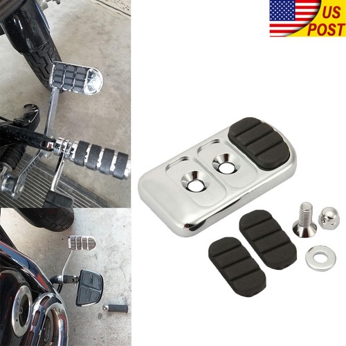 Motorcycle Chrome&Black Brake Pedal Pad Cover For 1999UP Yamaha Road