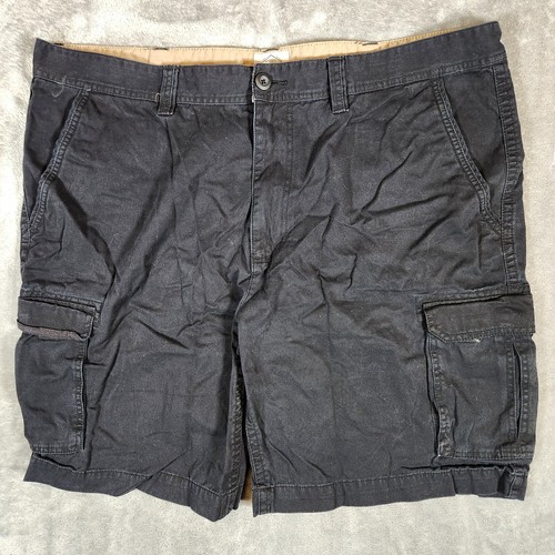 St Johns Bay pantaloncino uomo 44X9 (etichetta 44) cargo nero 100% cotone usato - Foto 1 di 11