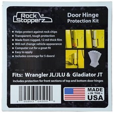 Transparent Hinge Protectors for Jeep Wranglers - 5 Door Set, Rugged Protection