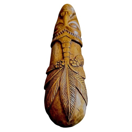 Máscara africana de madera hecha a mano de colección - una llamativa obra maestra cultural - Imagen 9 de 14