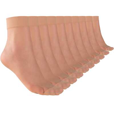 10 Pairs Women's Ankle High Sheer Socks