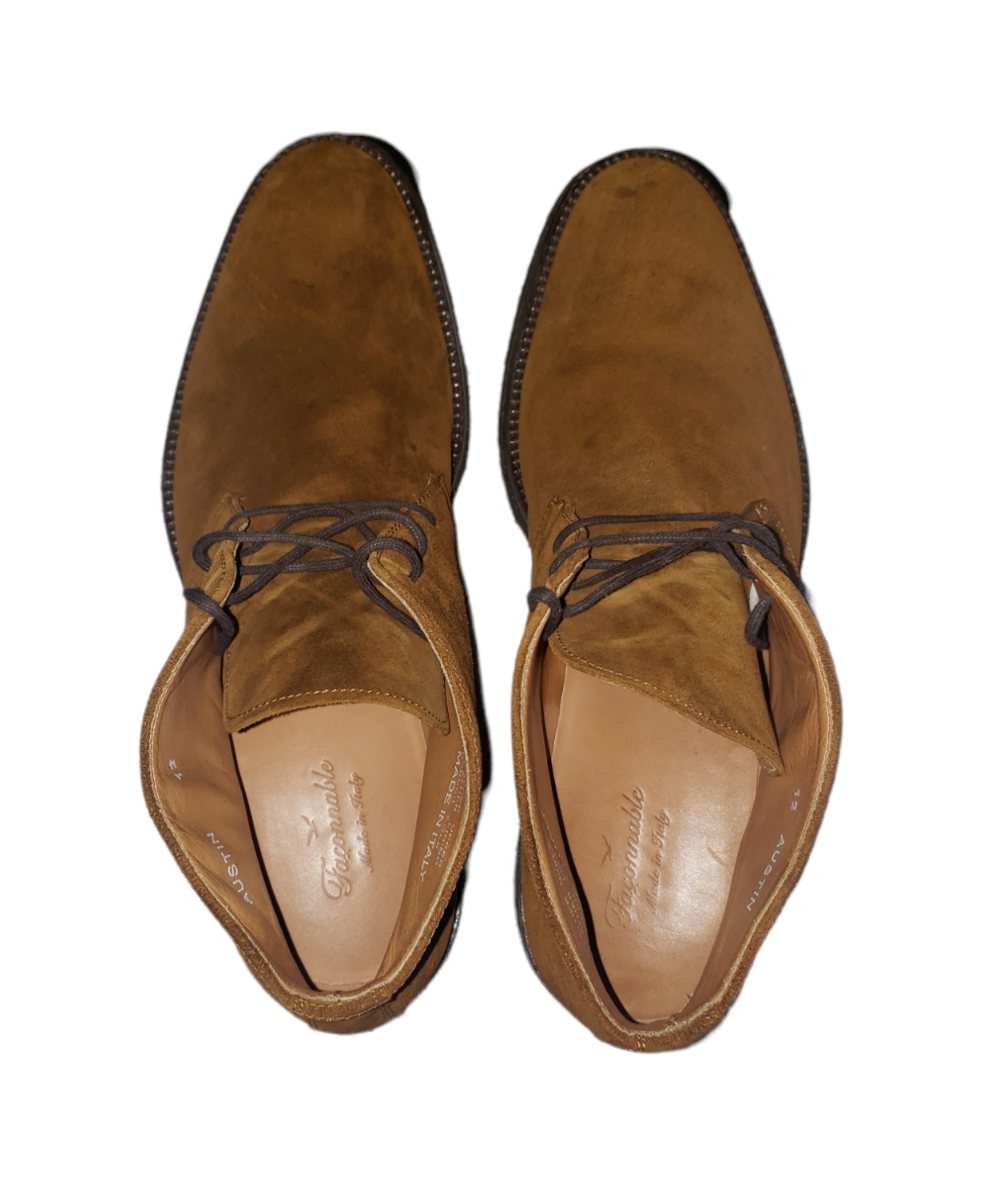 FACONNABLE Ankle Boots Chukka Boots Brown Suede ITALY  display picture 3