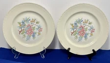 Homer Laughlin Eggshell Georgian Bombay 10” Dinner Plate x2 H56N4 Preowned