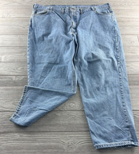 Carhartt Jeans Mens Relaxed Fit Straight Leg Light Wash Denim Blue sz unknown