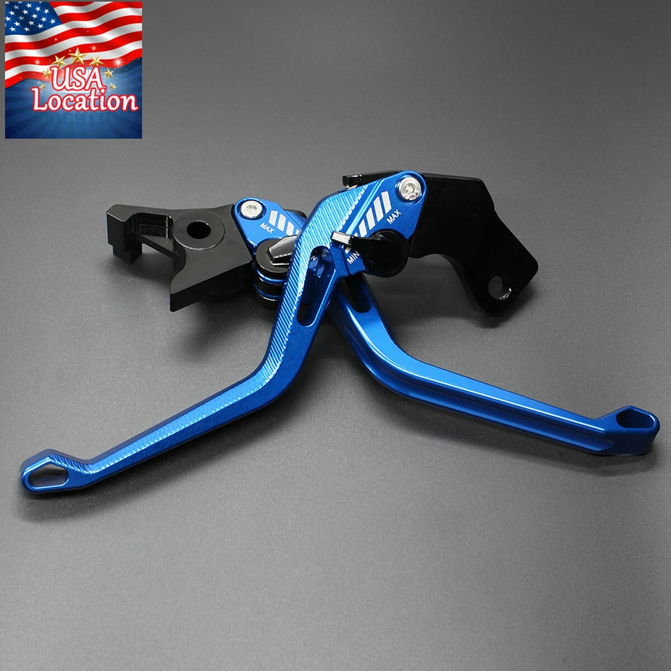 Para Yamaha YZF R3 R25 MT-03 mt03 2015-2025 CNC Palancas de embrague de freno Ajuste Azul Foto 2 de 4