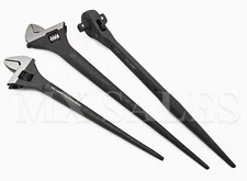 16" & 12" Adjustable SPUD WRENCH & DUAL RATCHET 3/8"-1/2" Drive Spud Wrench Set