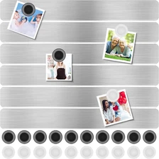 Magnet Bulletin Board 6 Pcs Metal Magnet Boards Frameless Magnetic Stainless Iro
