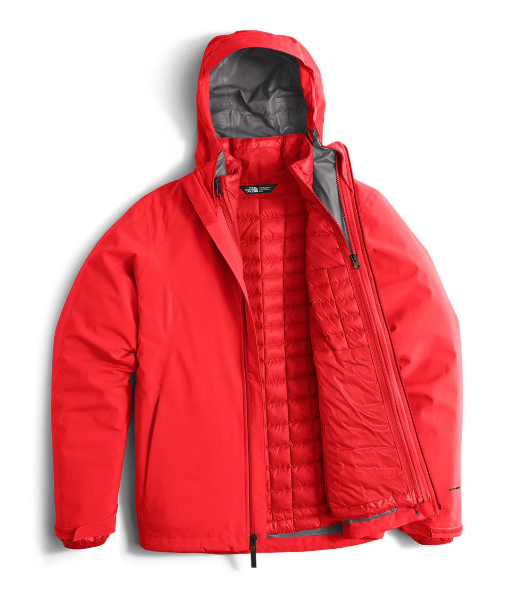 Damen North Face Hoch Risiko Rot Primaloft Thermoball Triclimate