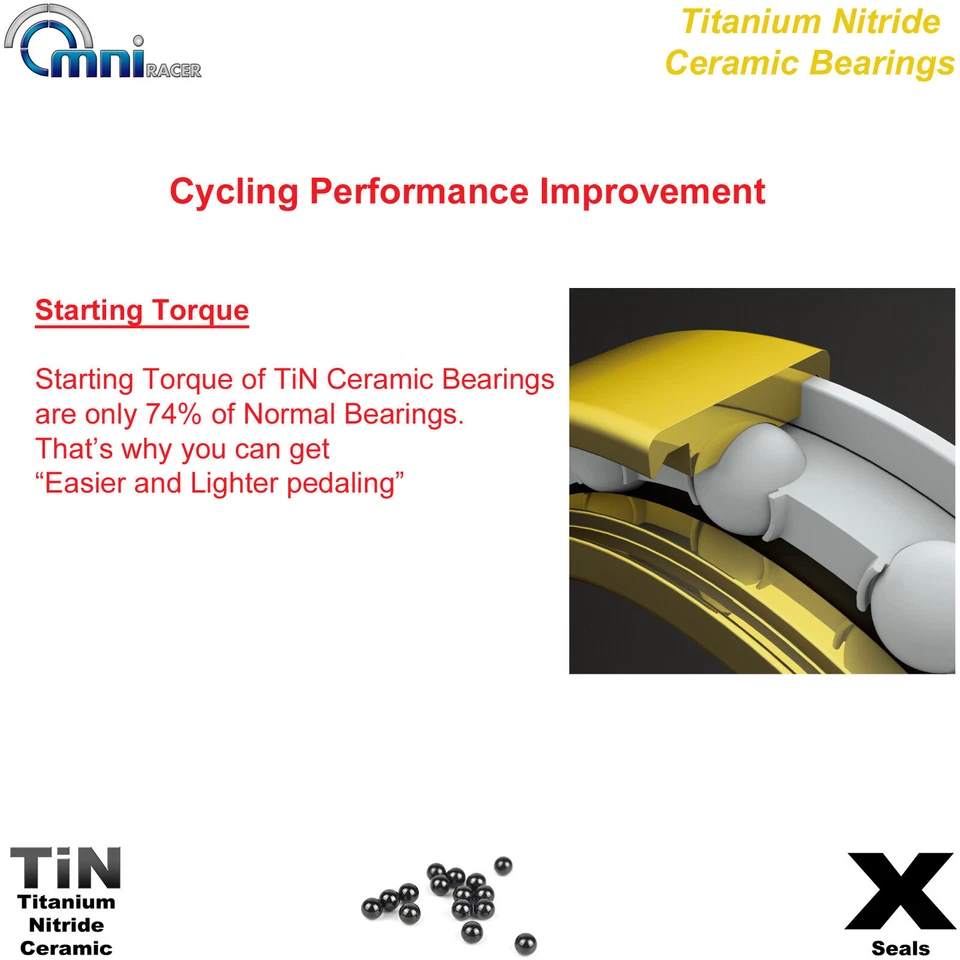 OMNI Racer WORLDS LIGHTEST BSA Threaded Ti CERAMIC Bottom Bracket BB30 Cranksets - Image 4 of 4